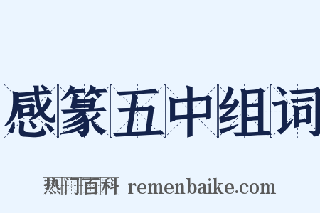 感篆五中组词是什么意思的图片